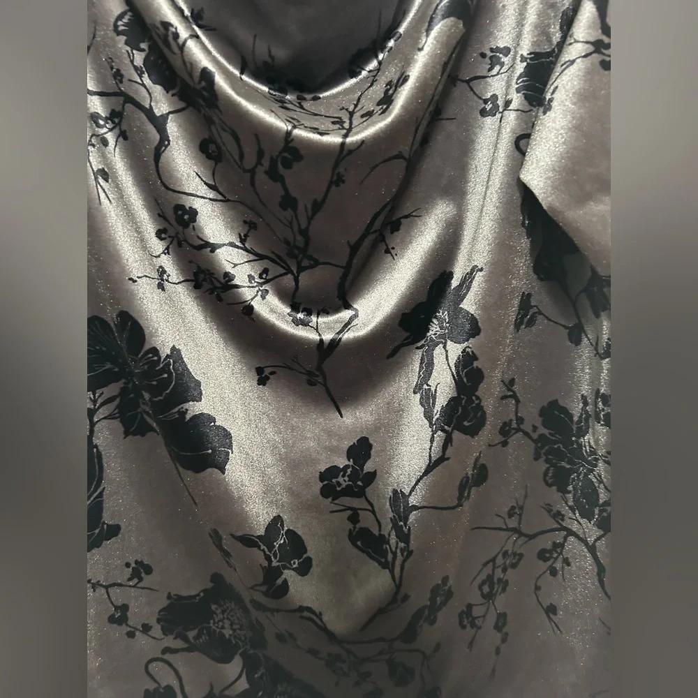 RAG Womens Velvet Floral Paisley Long Sleeve Tunic Top XXL Velour Soft - Picture 2 of 5